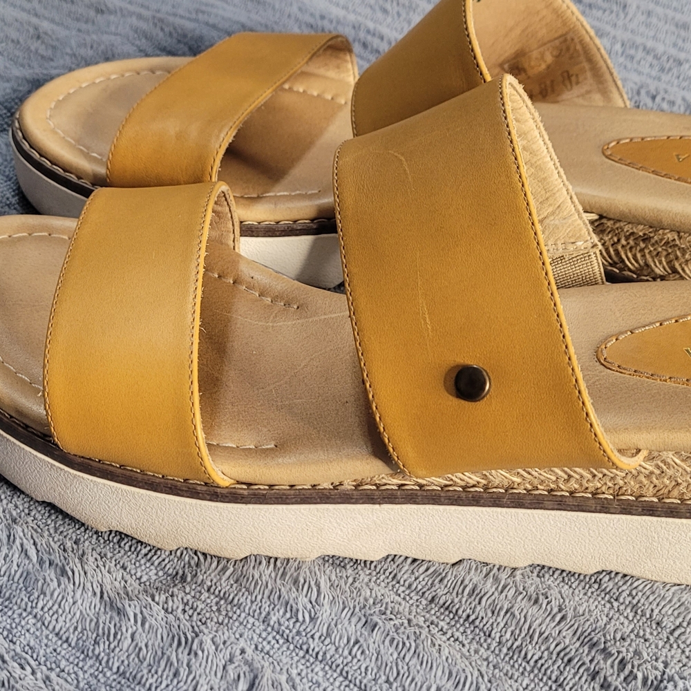 Mustard Yellow Women's Slide Sandals